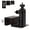Black With Three Small Editions, variant on No-Drill Gutter Mount Bracket for Security Camera and Solar Panel - Sturdy Durable Multi-Angle Adjustable Outdoor Mount, Versatile Positioning, Easy Installation Hardware, Compact Heavy