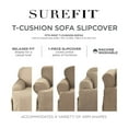thumbnail image 6 of SureFit  Heavyweight Cotton Duck One-Piece T-Cushion Sofa Slipcover with Seat Elastic Khaki, 6 of 6