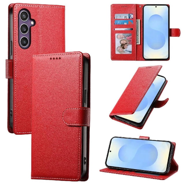 Funda para FOXDOCK Samsung Galaxy S25– Cuero Premium, 3 ranuras para tarjetas, Protección contra impactos