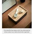 thumbnail image 6 of Yamazaki Home Accessory Box, Walnut, Polystone, Lid, No Assembly, 6 of 8