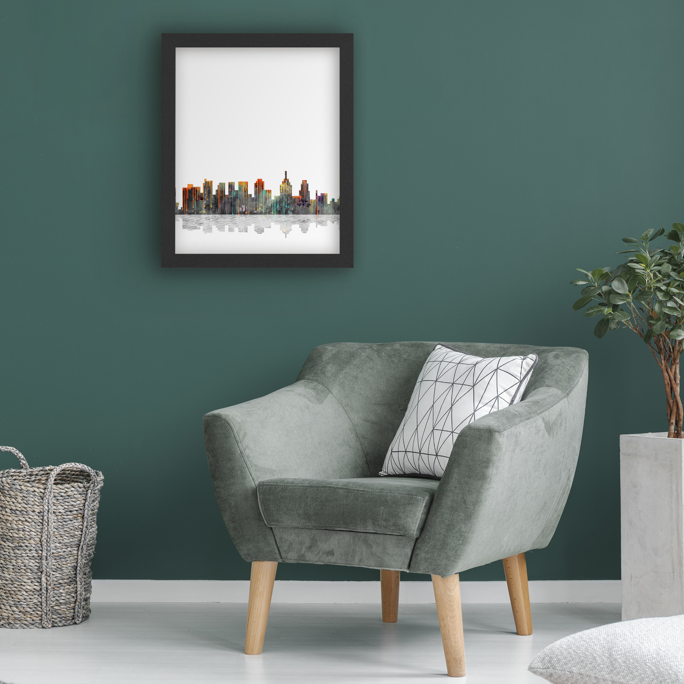 Trademark Fine Art 'Philadelphia Pennsylvania Skyline' Markerboard by Marlene Watson