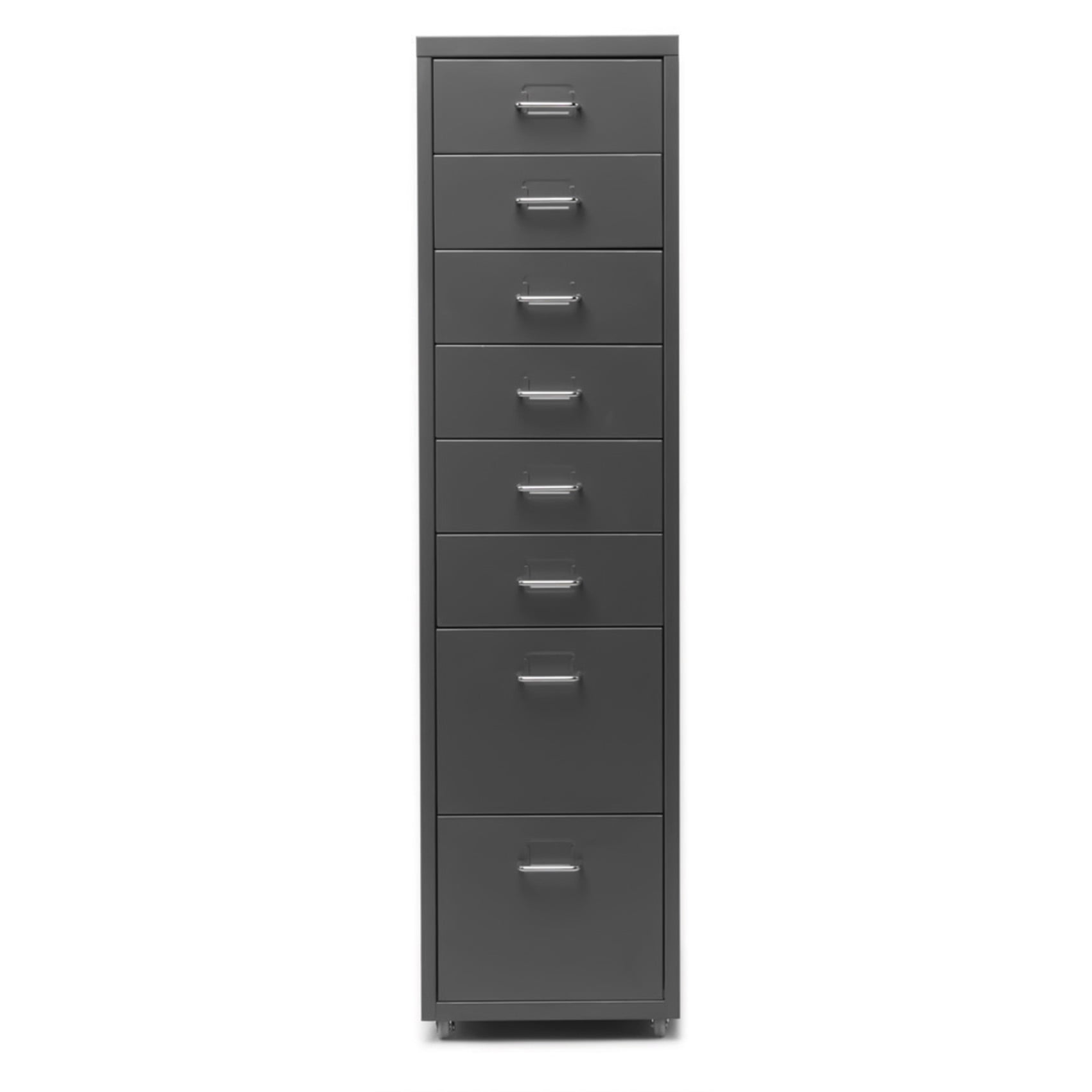 iKayaa Detachable Metal Filing Cabinet Metal & Syslish Design Vertical file cabinet with 8 Drawers 4 Casters 8 labels for Office Bedroom Home