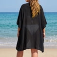 thumbnail image 5 of Favoffer Womens Plus Size Cardigan Ruffled Open Front Casual Cover Up Loose Fit Lightweight Kimono for Beach Pool Vacation, 5 of 6