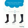 thumbnail image 2 of MeMoi Polka Dot Cotton Blend Dress Socks - Boys - Male, 8-9, Charcoal, 2 of 7