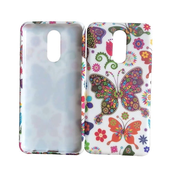 For LG Journey LTE L322DL / K30 2019 LM-X320 TPU 1-piece Flexible Skin Cover Phone Case - TPU Color Butterfly