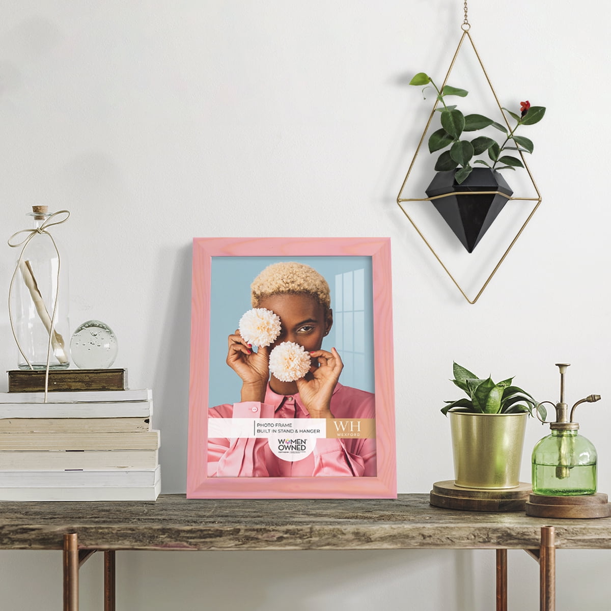 Woodgrain 8 in. x 10 in. Sunset Pink Picture Frame