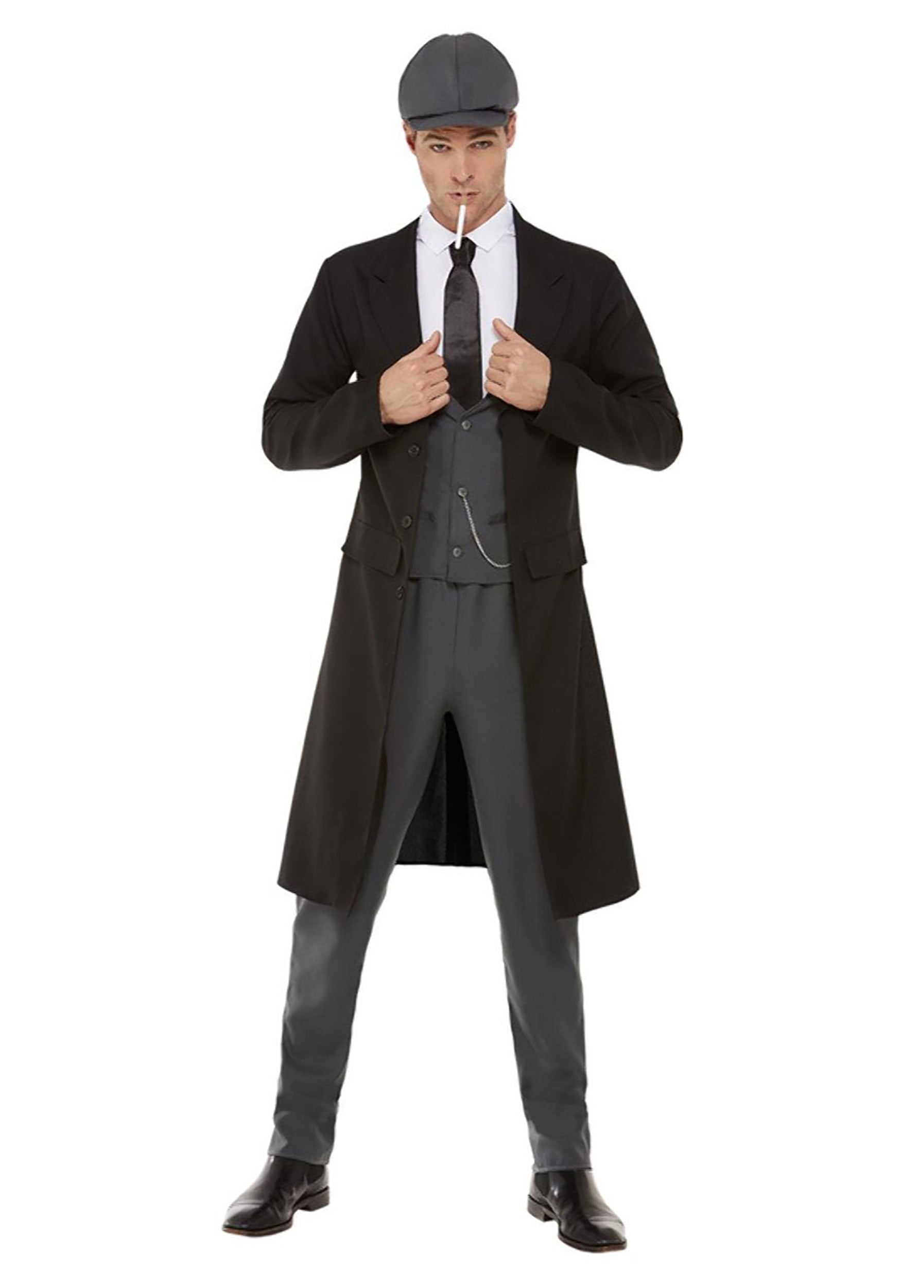 Adult Mens 1920s Gangster Mafia Pinstripe Waistcoat Vest Fancy Dress Accessory 