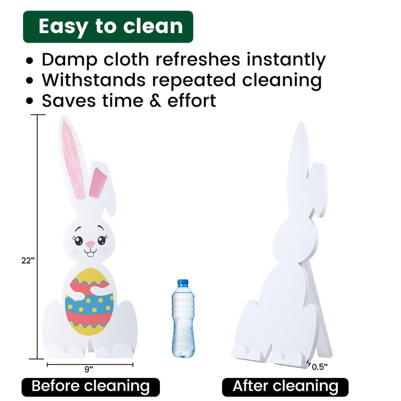 Active Mind Ltd Wood 22 Inch Large Easter Bunny Paper Cardboard Cutouts 2 Pack