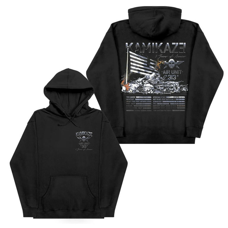 Eminem Kamikaze Flag Merch Hoodies Winter Men Women Hooded Sweatshirt Cosplay Crewneck Tour LongSleeve Walmart