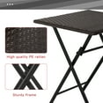 thumbnail image 3 of FDW 3 Pieces Wicker Patio Set Foldable Chair for Yard Lawn No Assembly Needed ,Brown, 3 of 7