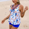 thumbnail image 4 of Womens Tankini Swimsuits Modest Printed Swimdress and Shorts Two Piece Bathing Suits Summer Swimwear, 4 of 7