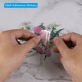 thumbnail image 4 of Uxcell Calcomanías de Flores Transparentes de Vinilo, Calcomanías de Flores de PET Claras para Álbum de Recortes, Rosa Claro 80 Hojas, 4 of 6