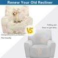 thumbnail image 4 of Kuiaobaty Vintege Frangipani Print Recliner Chair Cover Large Reclining Sofa Slipcover Breathable Reclining Slipcover Durable Recliner Couch Cover with Side Pocket for Living Room, 4 of 8