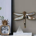 thumbnail image 2 of Dragonfly Decorative Wall Mirror - Gold Framed Vintage Insect Art, Butterfly-Inspired Resin Sculpture for Bedroom, Living Room & Home Decor(1Pcs,C), 2 of 7