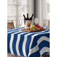 thumbnail image 6 of Navy Blue White Table Cloth, Abstract Waves Water Ripple Striped Waterproof Tablecloth for Rectangle Tables, Reusable Washable Fabric Table Cover for Restaurant Kitchen Dining Tables 52"x70", 6 of 6