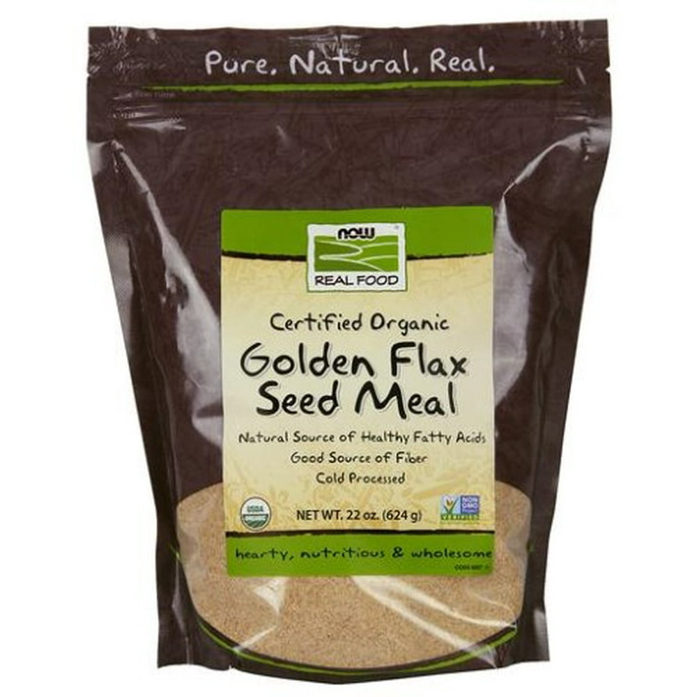 NOW Foods Golden Flax Seed Meal, Organic 22 oz