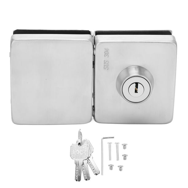Cerradura de puerta corrediza de vidrio Jadeshay de acero inoxidable
