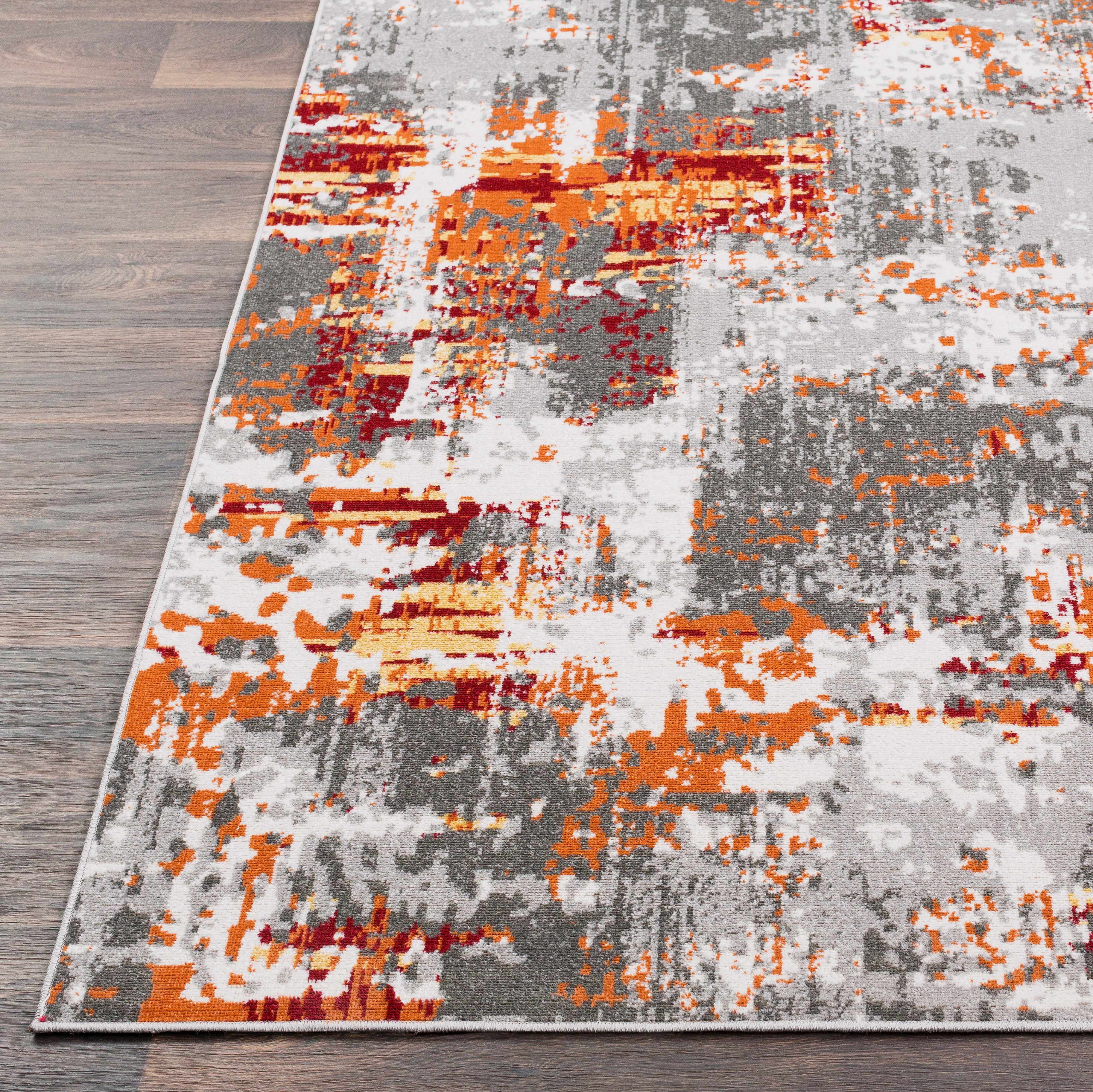 Hauteloom Salina Living Room, Bedroom Area Rug - Modern - Gray, Purple - 2' x 2'11"