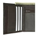 thumbnail image 3 of Marshal Wallet Men's Trifold Leather Wallet with Zippered Coin Slot, Black, 3 of 7