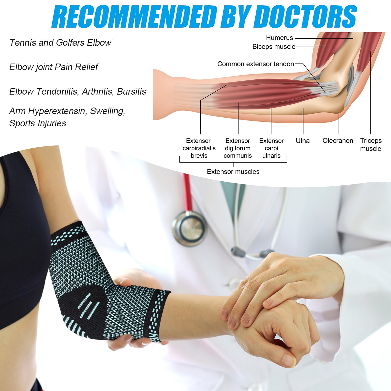 support de Coude support de compression (Paire)-Cou Manches Sont