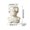D#47, variant on Set Of 4 White Ceramic Skull Bust Planters, Halloween Tabletop Decor, Compact Mini Planting Cavity, Glossy Finish, Multi-purpose Spooky Decor
