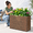 Bronze, variant on Black Large Rectangular Metal Garden Block Planter Box 32.76 x 25.51 x 2.76 Inches