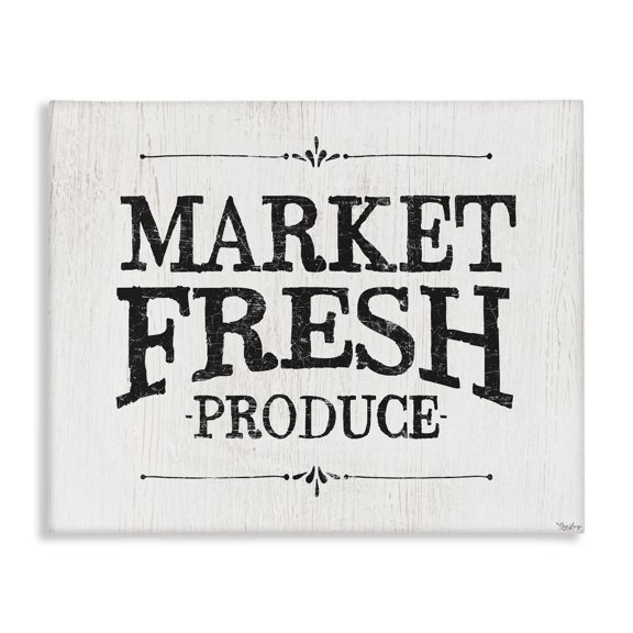 Stupell Industries Farmhouse Market Fresh Produce Farmhouse Canvas Art, 30 x 24, by Gigi Louise