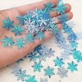 thumbnail image 3 of 1000 Uds adornos de copo de nieve con purpurina decoraciones colgantes de Navidad, 3 of 5
