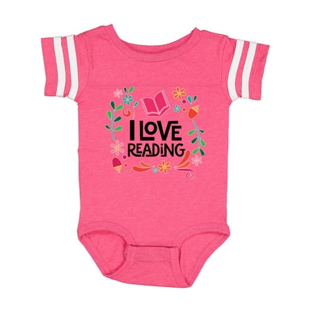 

Inktastic Book Lover I Love Reading Gift Baby Girl Bodysuit