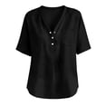 thumbnail image 6 of Only Moment Womens Tops Short V Neck Summer Sweater Spring Tunic Dressy Casual Blouses Business Cute Trendy Short Sleeve Shirt 2026 Fashionably Late Mom Black,S, 6 of 6