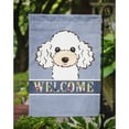 thumbnail image 3 of Carolines Treasures BB1443GF White Poodle Welcome Flag Garden Size, 3 of 3