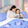 thumbnail image 4 of Manfei Ocean Axolotl Full Size Comforter Sets,Underwater Amphibian Bedding Comforter Set,Reversible,3-Piece,1 Comforter and 2 Pillowcases, 4 of 7