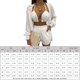 thumbnail image 2 of Tops + Sujetador + Pantalones Cortos Mujeres Tops + Sujetador + Pantalones cortos Conjuntos de 3 piezas Traje de pantalones cortos de verano Traje femenino (Blanco M) Cgtredaw para Mujer Blanco T XL, 2 of 6