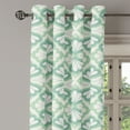 thumbnail image 3 of Ambesonne Nature Grommet Curtain, Minimalist Art Bird Pattern, 50"x96", Laurel Green and Off White, 3 of 5