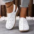thumbnail image 2 of Rokment Women's Platform Wedges Clogs Slingback Dressy Sandals 2026 Summer Fashion Casual Flower Hollow out Closed Toe Orthopedic Chunky High Heels Beach Dress Sandals for Ladies White Size 9.5, 2 of 5