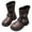 Black-05, variant on Owordtank Kids Girls Western Cowgirl Boots Side Zipper Anti-Slip PU Leather Cowboy Ankle Boots Winter Warm Boots