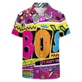 thumbnail image 2 of Camisa hawaiana de playa con estampado 3D para hombre, divertida camisa de fiesta con gráficos retro, blusa abotonada de manga corta para hombre, ropa Y2k, 2 of 5