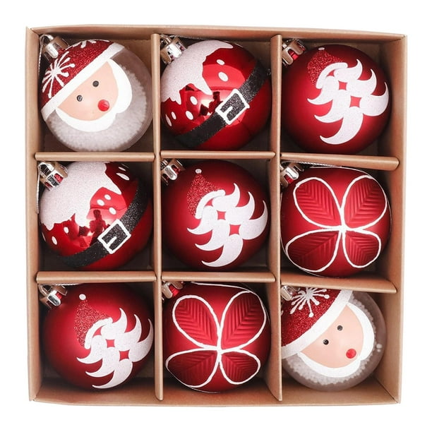 14 Piezas Colgantes Navidad Árbol Adornos Colgantes Ornamentales Decorativos de Pp Ligeros para Uso en Hogar Puerta Jardín Fiesta Centro Comerci 9 piezas