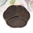 thumbnail image 2 of Yajisi 10.2in Divided Wooden Serving Tray, Ebony Sectional Platter for Appetizers & Snacks, Style 1, 2 of 10