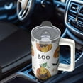 thumbnail image 5 of 30oz Halloween Tumbler with Handle – Ghost Skull Drinkware with Lid and Straw – Creepy Theme Travel Cup – Halloween Gifts, 5 of 5