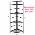 thumbnail image 3 of 4 Tier Folding Metal Shelf Plant Stand Storage Open Shelf Corner Display Rack, 3 of 5