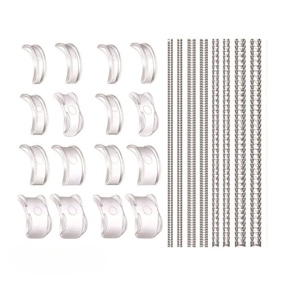 COREBAY 24-Pack Ring Size Adjuster, Invisible Guard Reducer for Loose Rings 0.5-1 Size Down, Insert & Spiral Fit Bands 1-8mm, Men Women, Clear