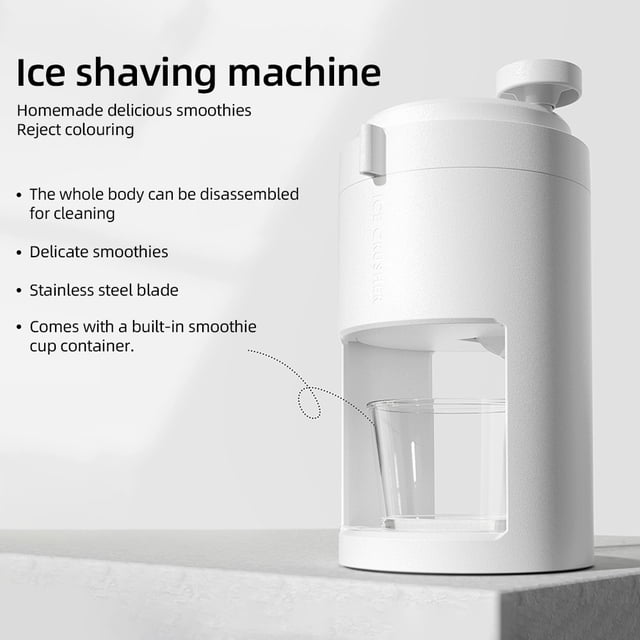 Ice Shaver and Snow Cone Machine Portable Hand Crank Ice Crusher with Free Ice Bowl and Ice Mold Manual Slushy Maker Shaved Ice Maker Machine for Snow Cones Ideal for Home Outdoor