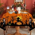 thumbnail image 3 of Halloween Spiderweb Tablecloth, Halloween Tablecloths for Rectangle Tables, Halloween Table Cloths Rectangle 60 x 120 Inch, Halloween Table Cover for Party Dinner Decor, 3 of 5