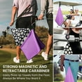thumbnail image 4 of Golf Towels for Golf Bags for Women Men with Strong Magnetic Retractable Carabiner Golf Divot Repair Tool and Brush, 16''X16'' Microfiber Waffle Pattern Towel Absorbent Set, 4 of 7