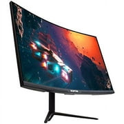 Sceptre Curved 27 inch QHD Gaming Monitor 2560x1440 up to 165Hz 144Hz 1ms DisplayPort HDMI, Height Adjustable, 1500R AMD FreeSync Premium FPS RTS Build-in Speakers Gunmetal Black (C275B-QWD168)