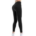 thumbnail image 3 of MixMatchy Women's Soft Fleece Lined High Waist Solid Leggings, 3 of 5
