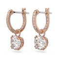thumbnail image 2 of Octopus Single Diamond Rose Gold Earrings for Women, Swarovskki Constella Earrings, Great Gift, 2 of 4