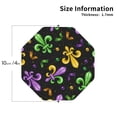 thumbnail image 2 of Naloa Mardi Gras Carnival4 Leather Coasters for Drinks, Durable Drink Coasters 4 Set for Tabletop Protection, Luxurious Home Décor and Housewarming Gift ( {designName})Octagon, 2 of 6
