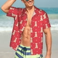 thumbnail image 4 of Uemuo Labrador Retriever Dog Printed Regular Fit Short Sleeve Casual Hawaiian Shirt for Men,Aloha shirt,Tropical shirt,Floral print shirt,Vacation Beach shirt-Large, 4 of 9